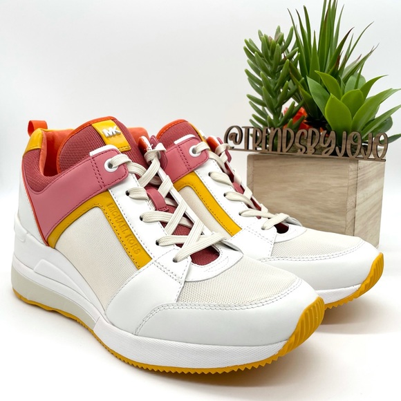Michael Kors MK Georgie Wedge Platfrom Trainers - Picture 1 of 12